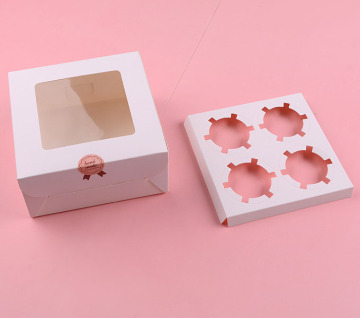 Paper cupcake boxes for 4 cupcakes
