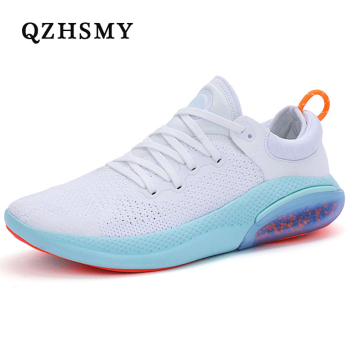 QZHSMY 2020 Summer Breathable Men's Shoes Flying Line Particle Damping Jogging Sneakers White Comfortable Light Casual Shoes