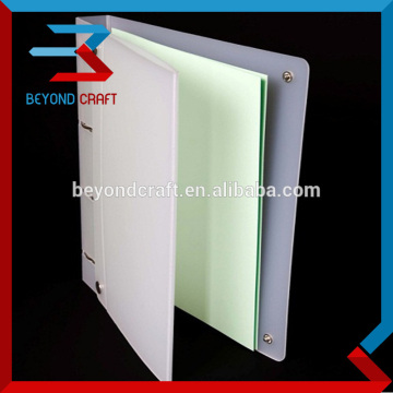 A4 A5 PP clear 4 ring plastic binders folders with buttons 4 rings