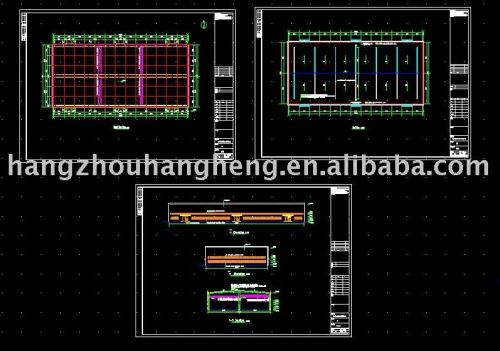 Pre-engineering Steel Building Design Drawing