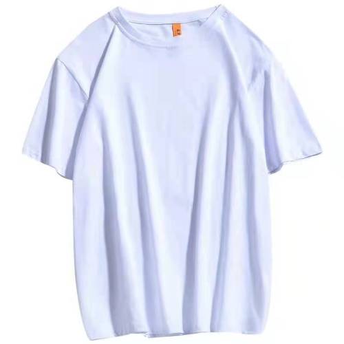 T-shirt da uomo a maniche corte in puro colore