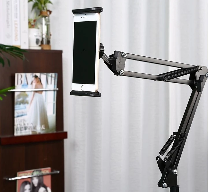 Lz-025 175cm Tall Floor Stand Adjustable Telescopic Cellphone Tablet Holder