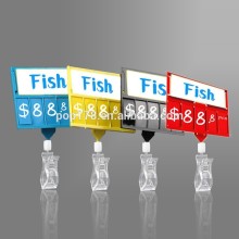 plastic clip on sign holder