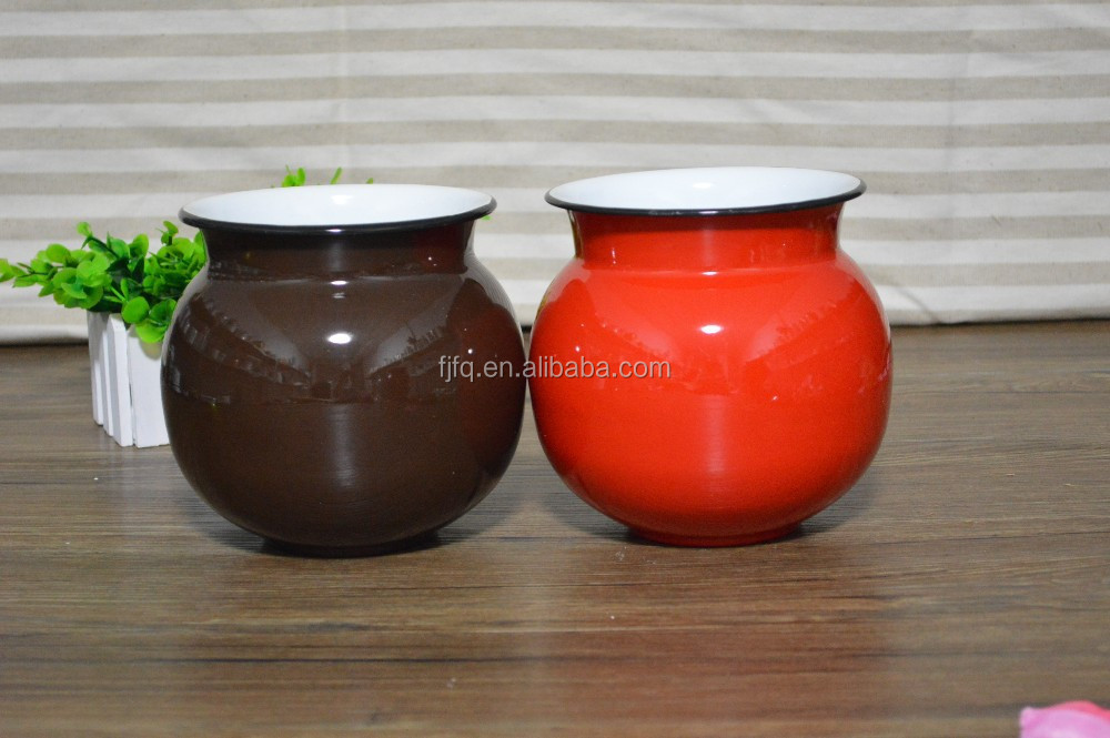 Pantone Color Enamel Tea Pot Flower Pot Storage Pot