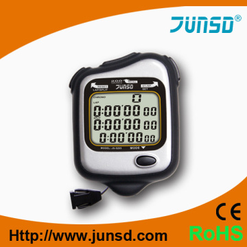 Three-Row Display Water Resistant Stopwatch (JS-5205)