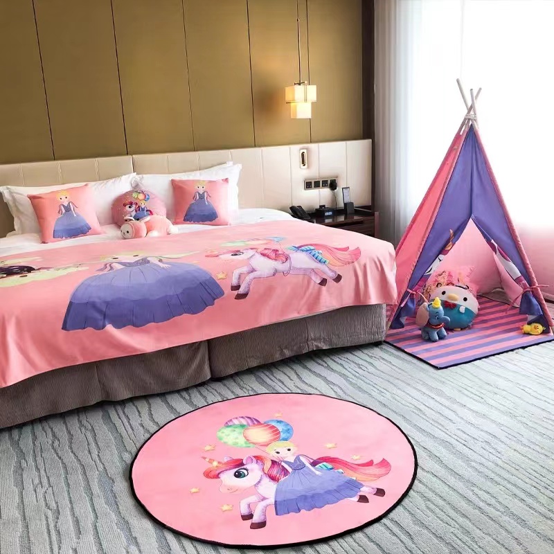 Printing parent-child room sets tent mat bedcover cushion