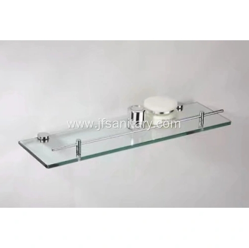 Bathroom Design Wall Mounted Single Glass Towel Shelf