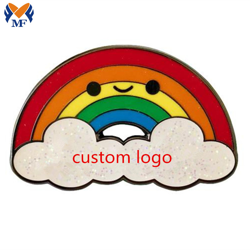 Μεταλλικό σκληρό σμάλτο Love Logo Pin Rainbow