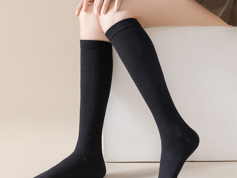 Kadın Katı Diz Yüksek Çorap Women Solid Knee High Socks