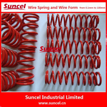 Red Color PVC Coated Compression Spring for Bike or Bicycle Damper