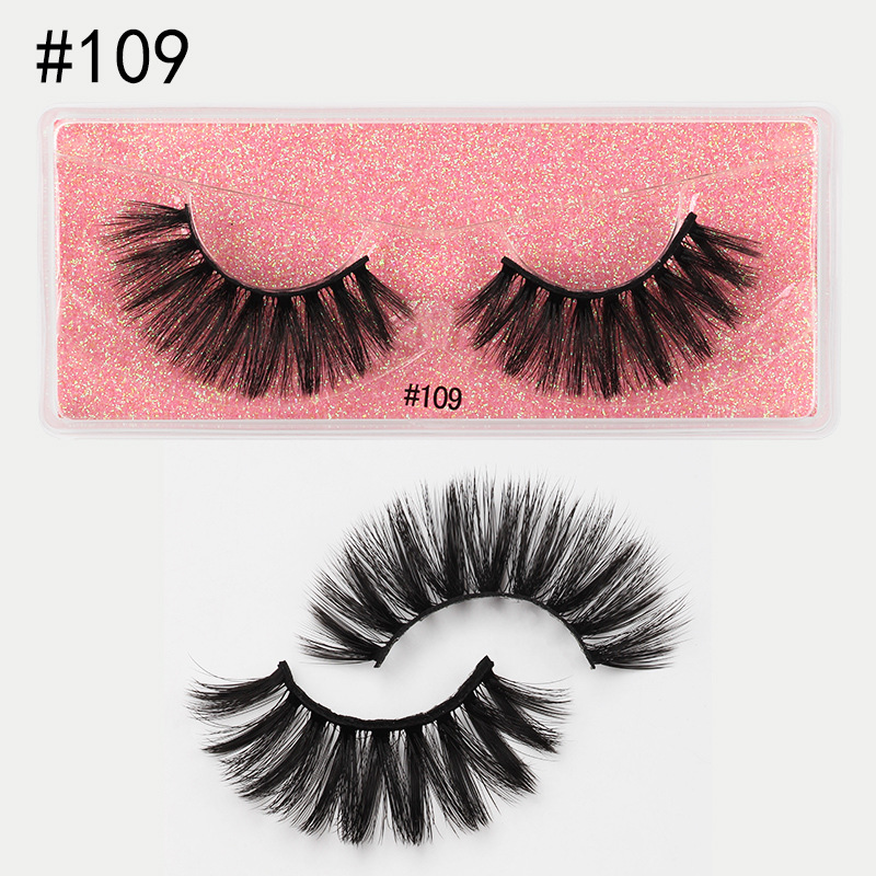 5 Colors Glitter box 3D mink false eyelashes handmade wholesale cosmetics eyes makeup beauty