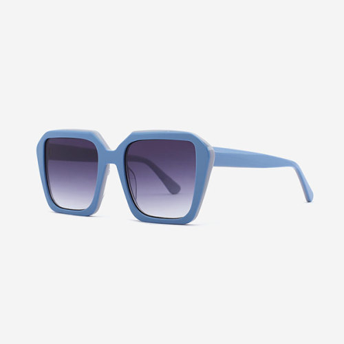 Retro Square and polygon acetate female sunglasses