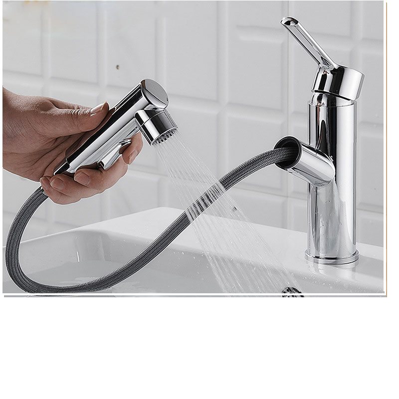Tirez le robinet de mélangeurs d&#39;eau de bassin de robinet de salle de bains de levier de trou unique avec la qualité