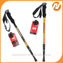 Adjustable strap EVA grip carbon fiber walking stick with flip lock