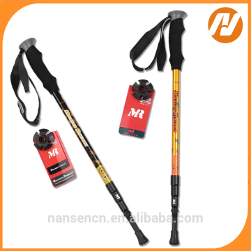 Adjustable strap EVA grip carbon fiber walking stick with flip lock