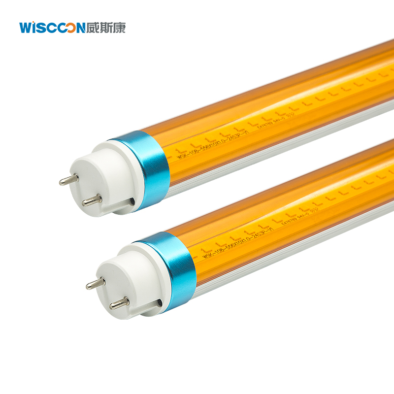 ROHS EMC LVD CE GS Yellow Tube 18w 1200mm Aluminum LED Tube T8