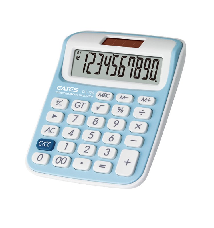 Korean School Supplier Promotion Gift 10 Digits Pocket Calculator Solar Power Cute Small Size Colorful Mini Calculator