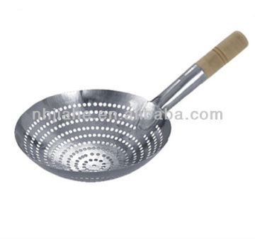 Wooden Handle Stainless Steel Strainer