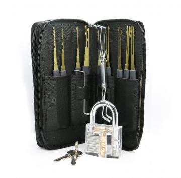 24pcs Locksmith Supplies With Clear Padlock Practice