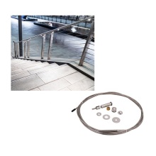 Modern steel wire rope deck railing system hardware