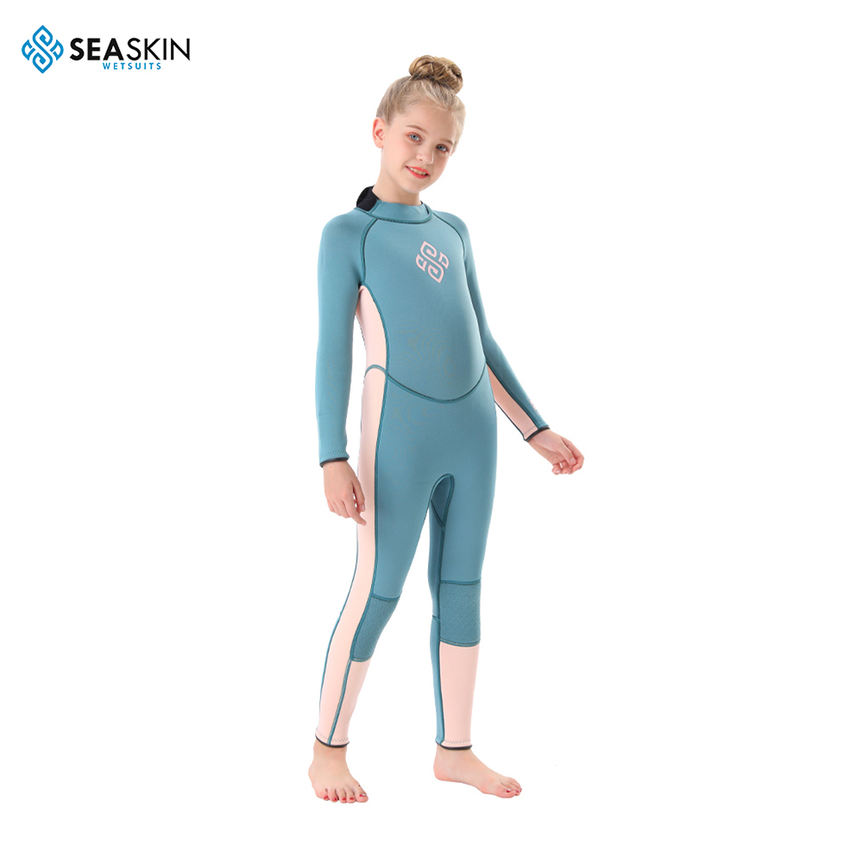 Seaskin Custom Girl&#39;s Neoprene Wetsuit för dykande surfing