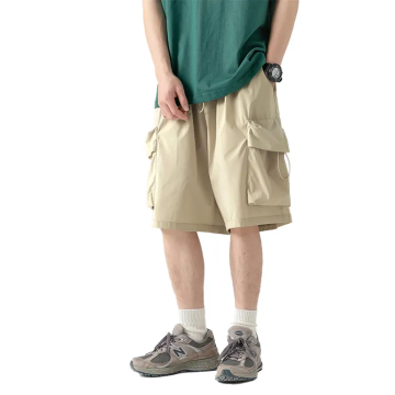 Custom Summer Mens Polyester Cargo Gym Blank Shorts for Men 6 Pocket Shorts