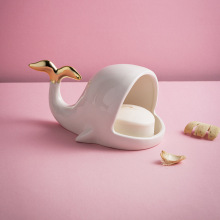 2020 sanitary ware white golden ceramicbathroom soap dish