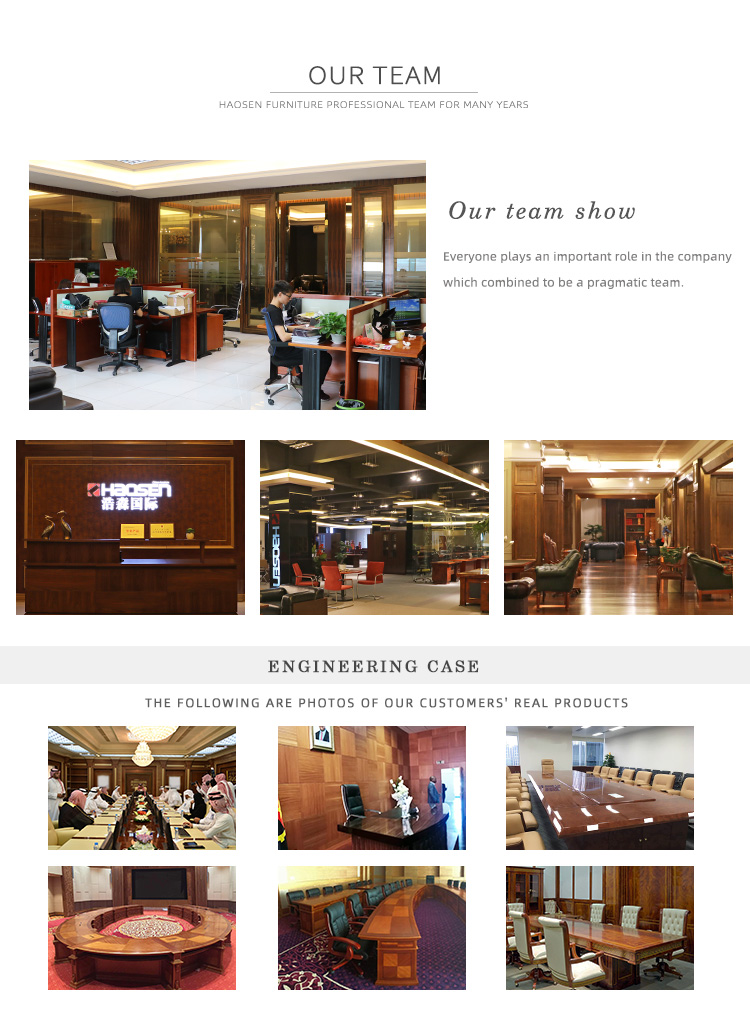 S083 Classic wood grain decoration office room sectional leather sofa furniture and coffee table set for sale factory