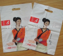 Wholesale daily life using plastic printed cut handle carrier bag