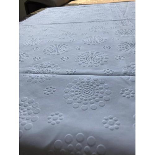 Tissu 3D en relief avec fleur de polyester