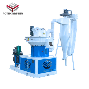 Feeding vertically pellet machine