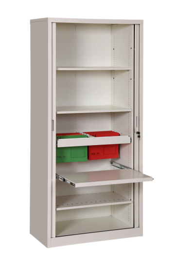 lockable sliding metal tambour door cabinet