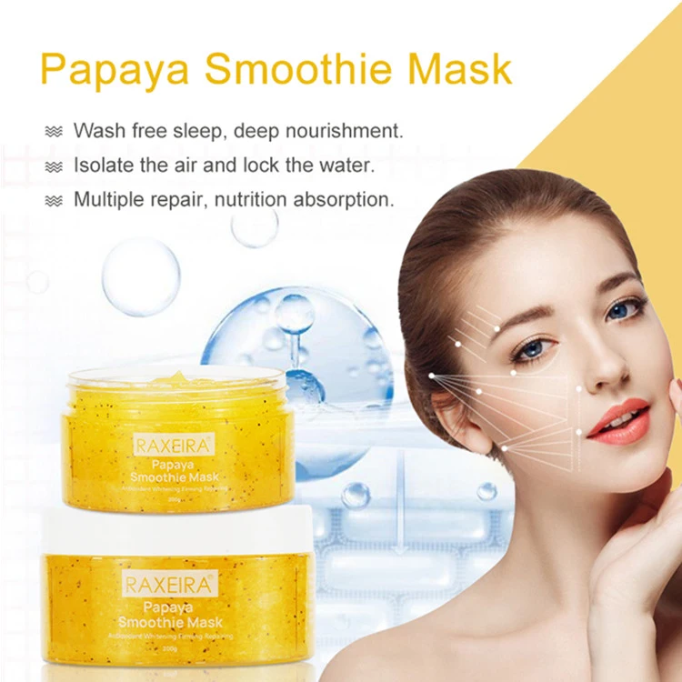 Wholesale Natural Papaya Smoothie Mask for Facial Skin Care