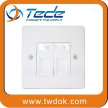 rj45 120 type 2 ports usa plastic faceplate for keystone jack