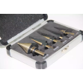 Factory Hoge kwaliteit Getrapte drilbits 5 -stks Amber voltooid HSS Step Drill Bit met rechte fluit voor metaal