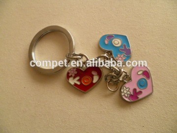 Promotional gift heart keychain, colorful heart shape keychain, nice heart keychains