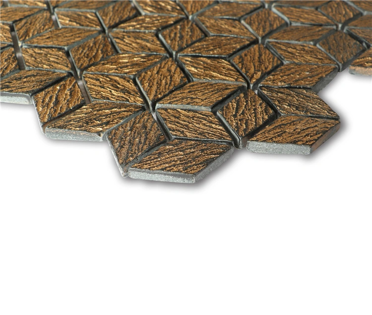 Rhombus Shape 3D Wall Resin Mosaic Tile