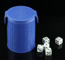embossed dice cup wih normal dice