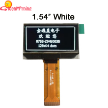1.54inch OLED Display  with 128x64 Resolution, white color in Black Background