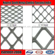 Light galvanized expanded metal wire meshes