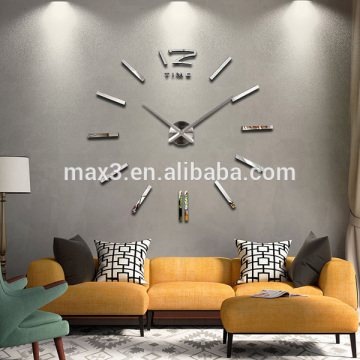Foshan Factory DIY 3D Wall Clock Modern Wall Sticker Clock