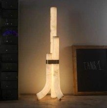 Spanish Marble Stand Lamp: Modern Alabaster Floor Lamp