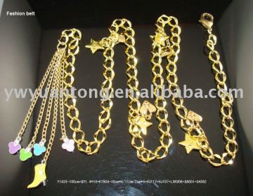 High quality plated gold color belt chains