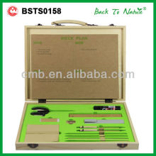 Wooden Case Back to School Set