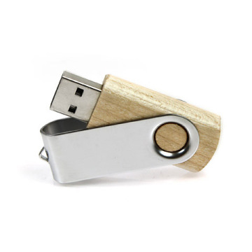 Wood Swivel USB Flash Disk Data Memory Storage