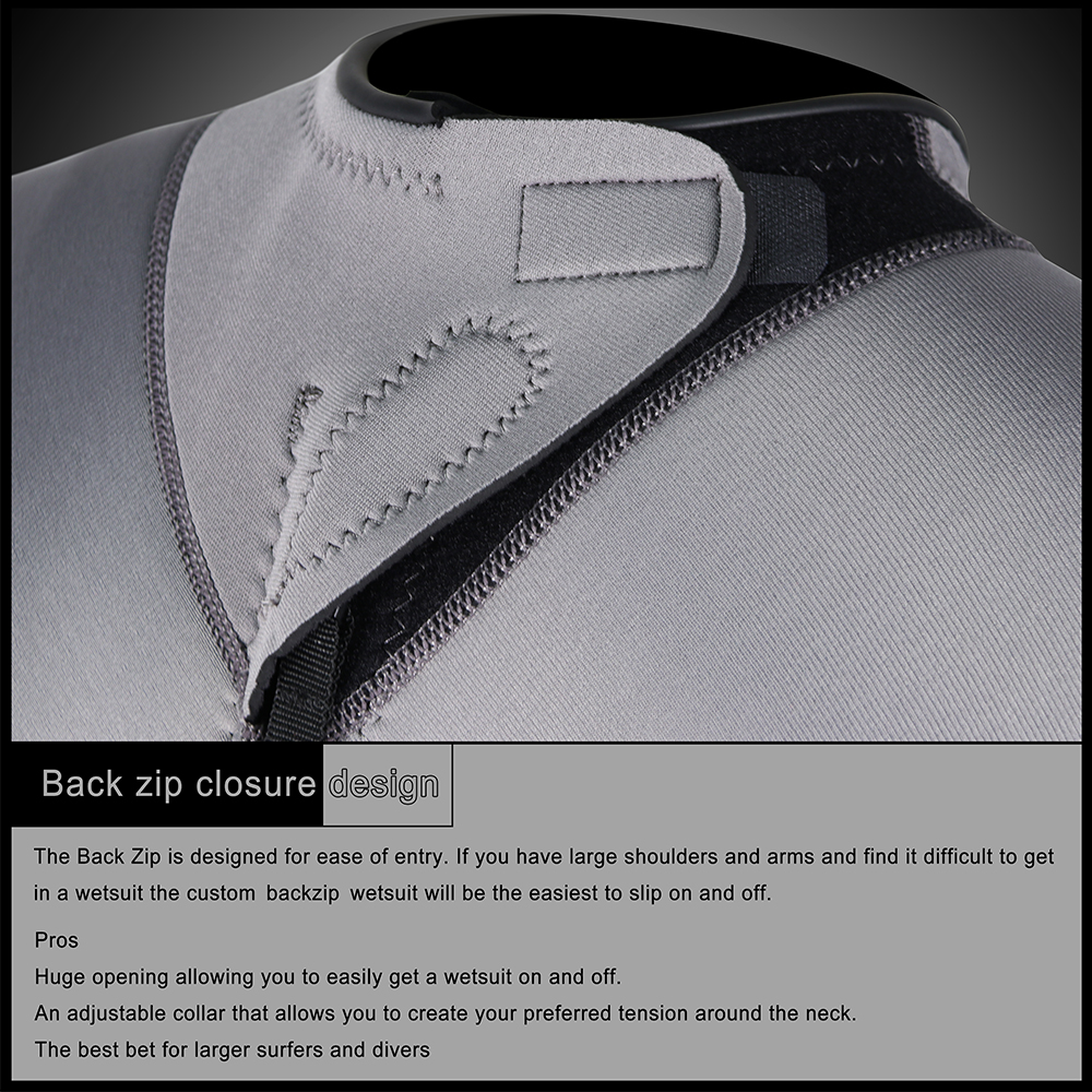 fermeture velcro zippée à l'arrière back zip velcro closure