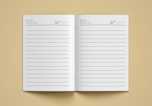 Saddle-Stitched Notebook for Daily Notes