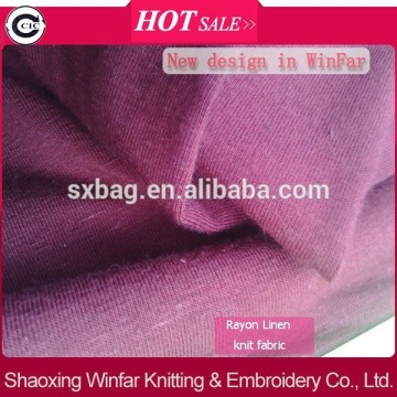 shaoxing winfar NEW export garment knitting fabric,linen rayon fabric,rayon/linen