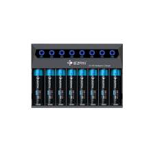 Universal 8 Slot Eizfan LED Indicator Battery Charger for Li-ion, 18650, Ni-MH, and Ni-CD Batteries