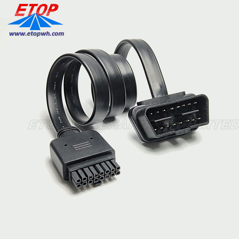 ပုံသွင်းထားသော Micro-fit Connector သို့ Flat Short J1962